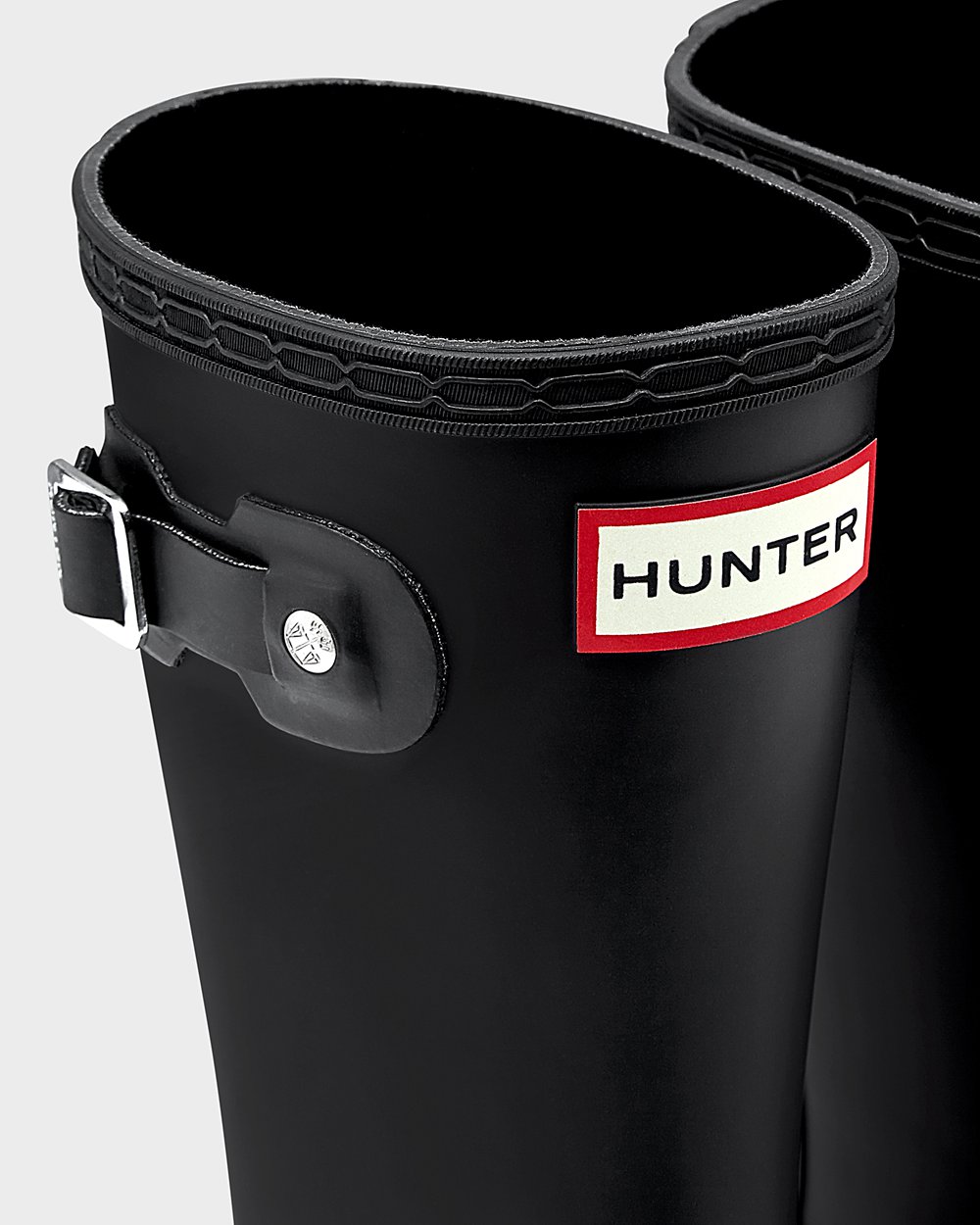 Hunter Niños Original Big - Botas de Lluvia Negras - 973-NOIJLQ